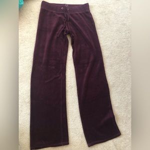 Wine colored velour lounge pants